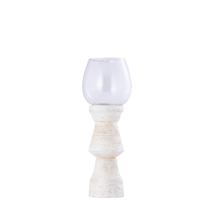 Qez Mango Wood Cream Tealight Bundle of 3 PTMD