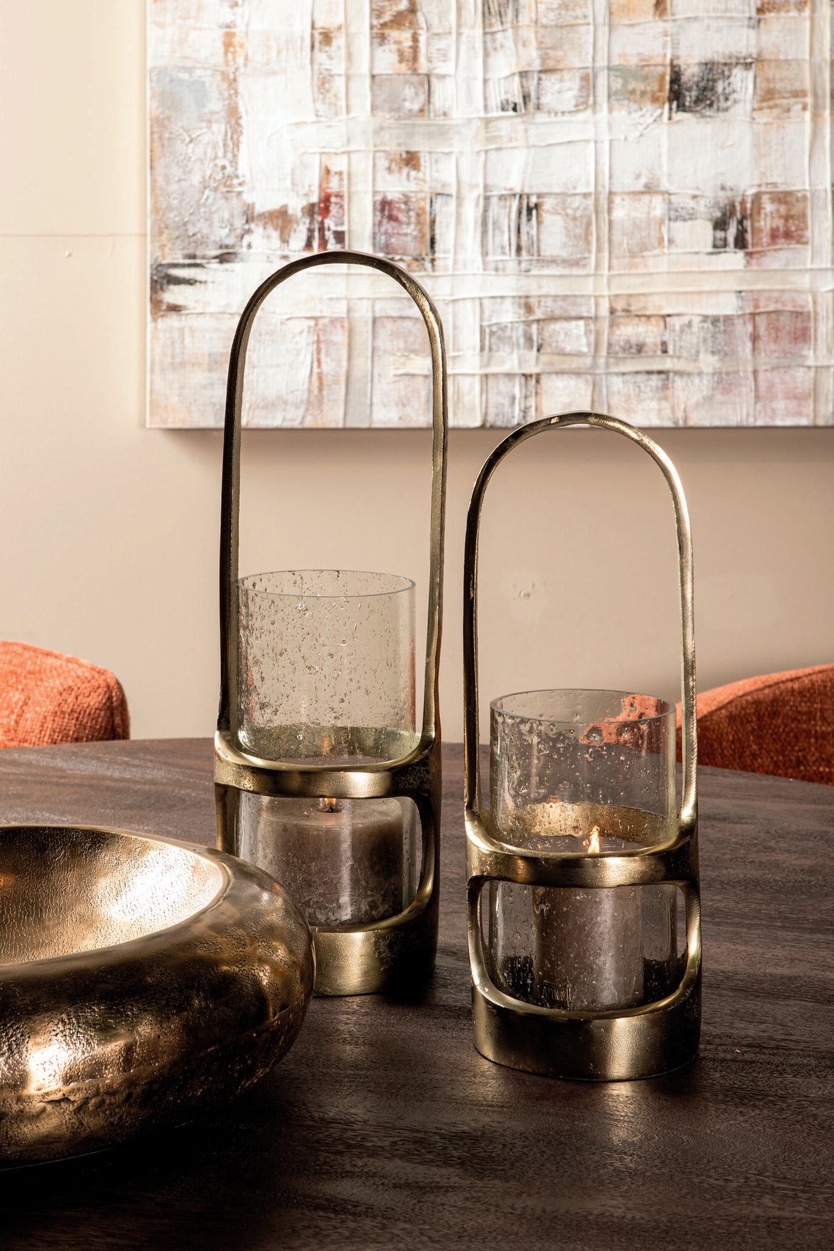 Lantern Rahana L - 15x15x49 cm - Aluminum - Gold PTMD