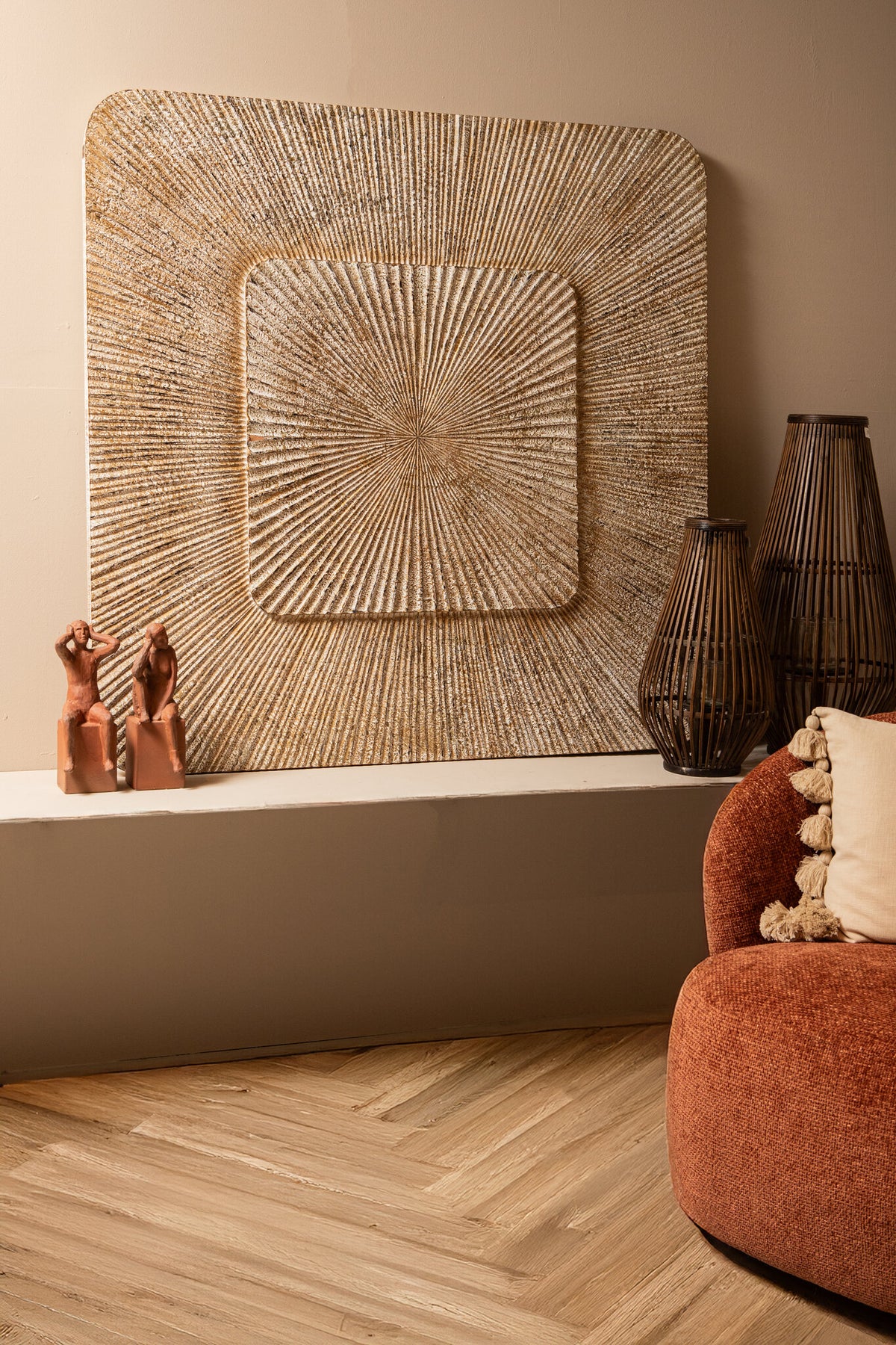 Dishita Wall Panel Cream Square Large PTMD
