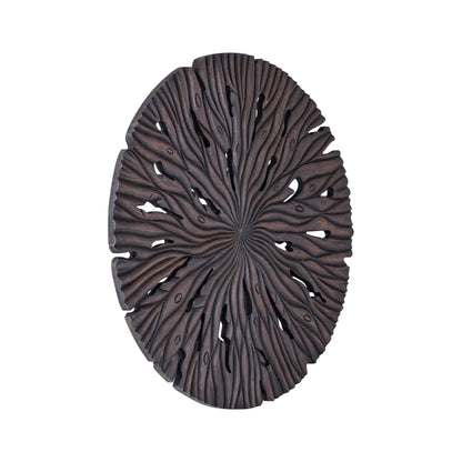 Wall panel Bonte S - 90x2x90 cm - MDF - Brown PTMD
