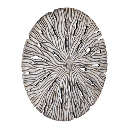 Wall panel Bonte L - 120x2x120 cm - MDF - Cream PTMD