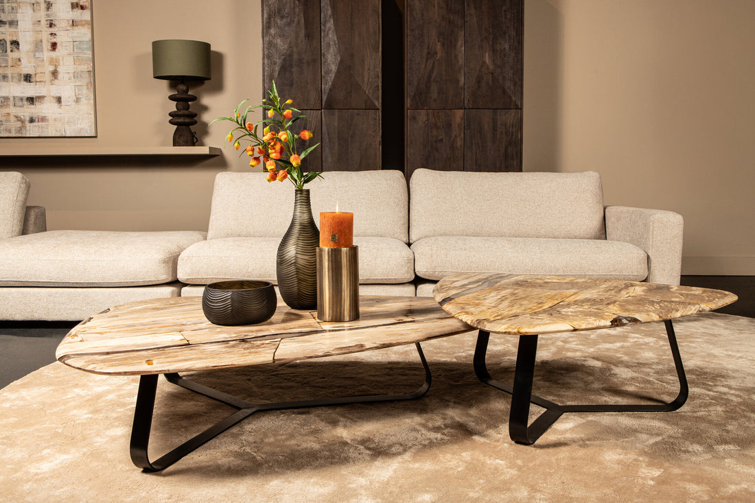 Coffee table Deeba Petrified wood 95 PTMD