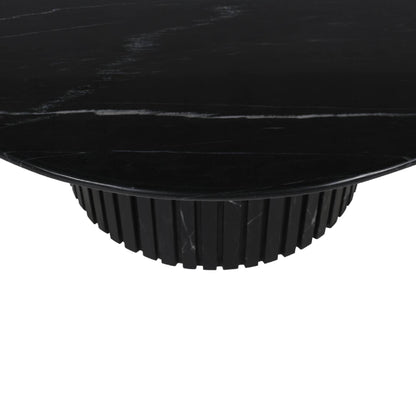 Coffee table Neelim - 91x91x41 cm - Marble - Black PTMD