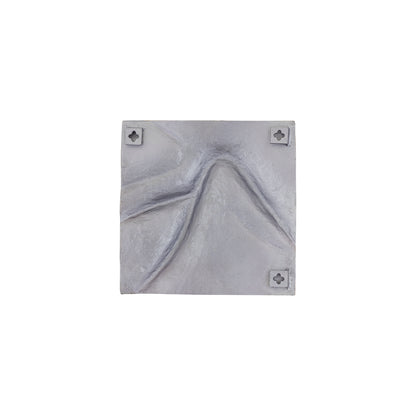 Wall panel Gihan S - 42x5x42 cm - Aluminium - Silver PTMD