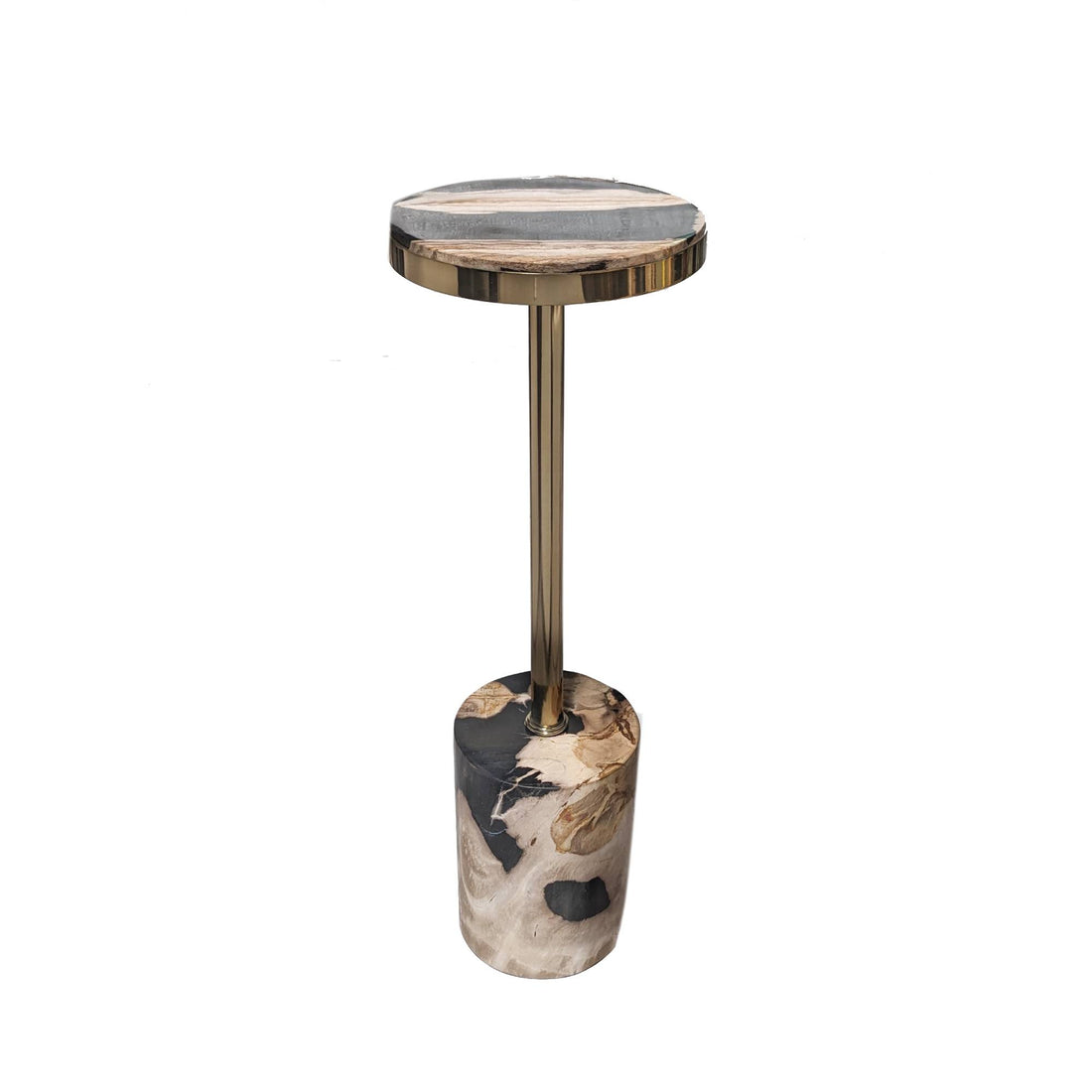 Mody Side Table Petrified Wood Black PTMD