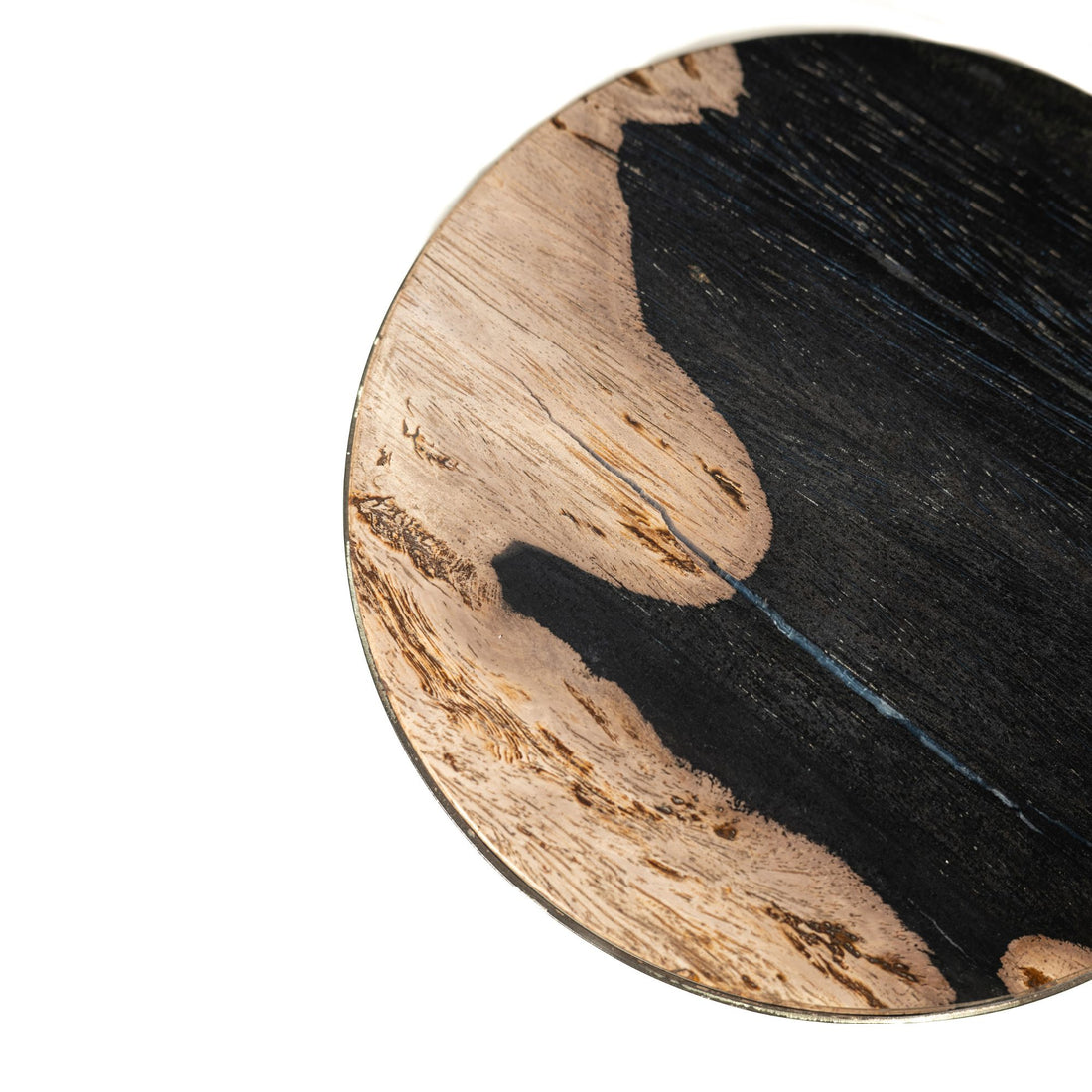 Mody Side Table Petrified Wood Black PTMD