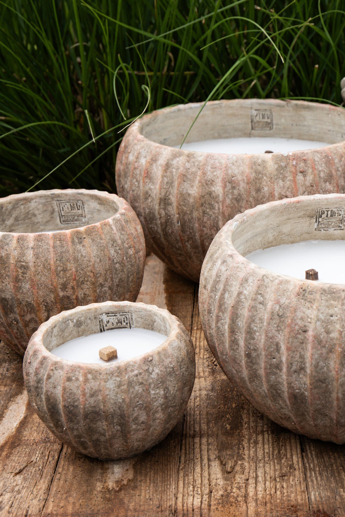 Yasmeene Cement Outdoor Candle Brown Ø29cm PTMD
