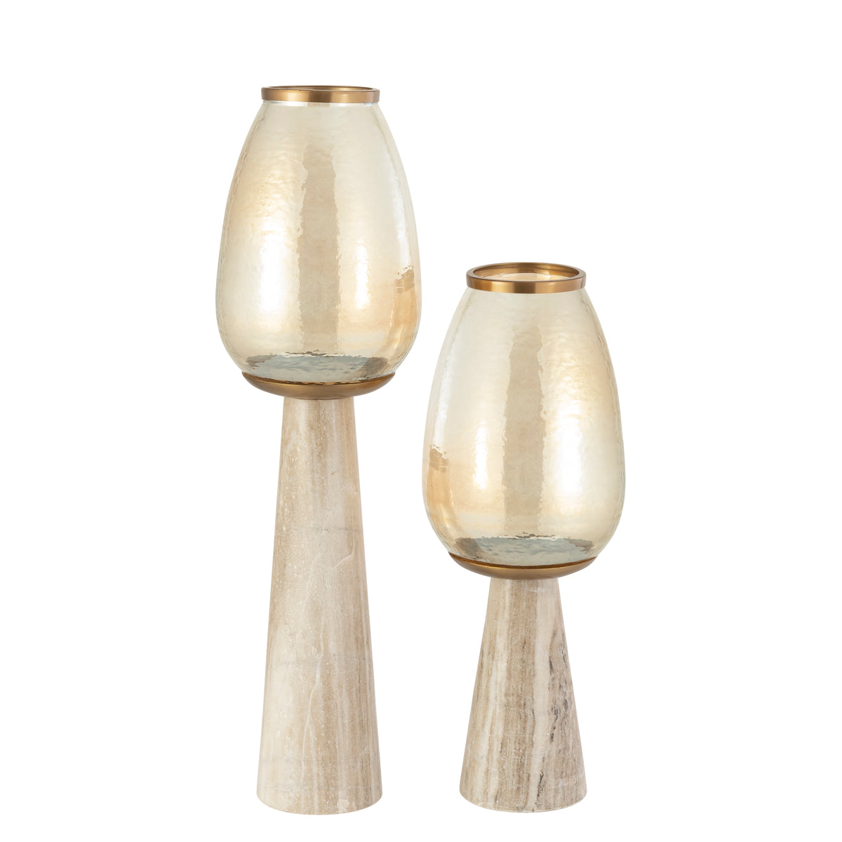 Berdand Beige floor stormlight luster glass cone L PTMD
