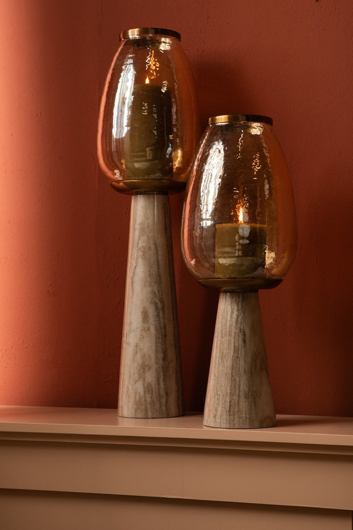 Berdand Beige floor stormlight luster glass cone L PTMD