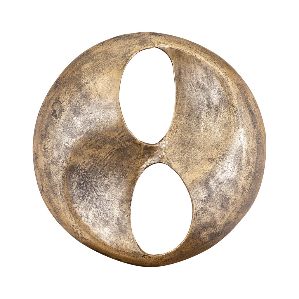 Wall panel Deuie L - 70x10x70 cm - Aluminium - Brass PTMD