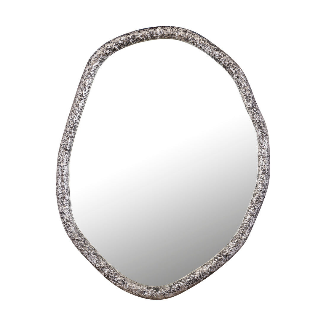 Paisley Nickel Organically Shaped Round Mirror PTMD