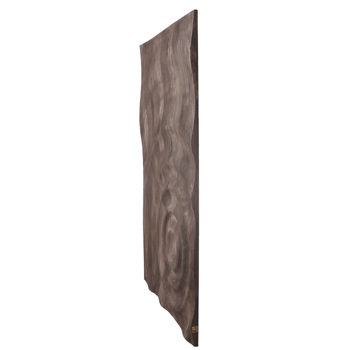 Mattin Brown mango wood circle wall panel rect PTMD