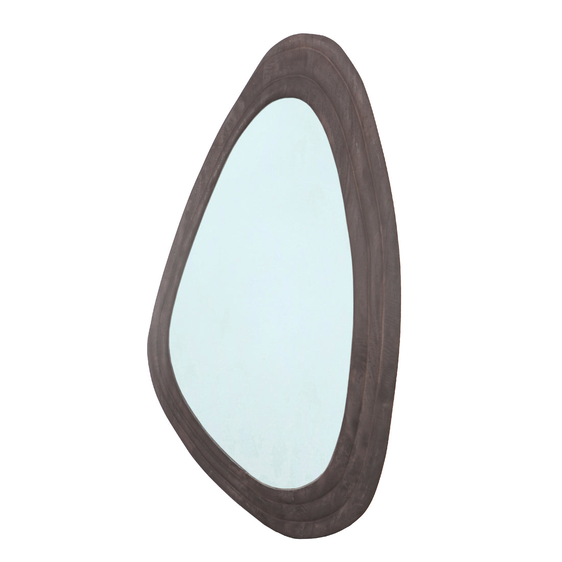 Santin Brown mango wood organic triangle Mirror PTMD