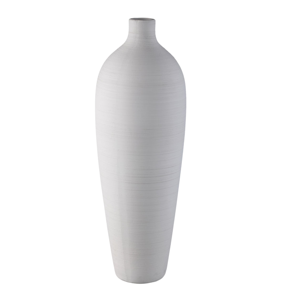 Bottle Vase Cavinn Ceramic White Ø24cm x H70cm PTMD