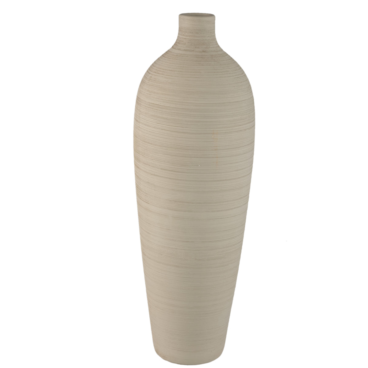 Bottle Vase Cavinn Ceramic Beige Ø24cm x H70cm PTMD