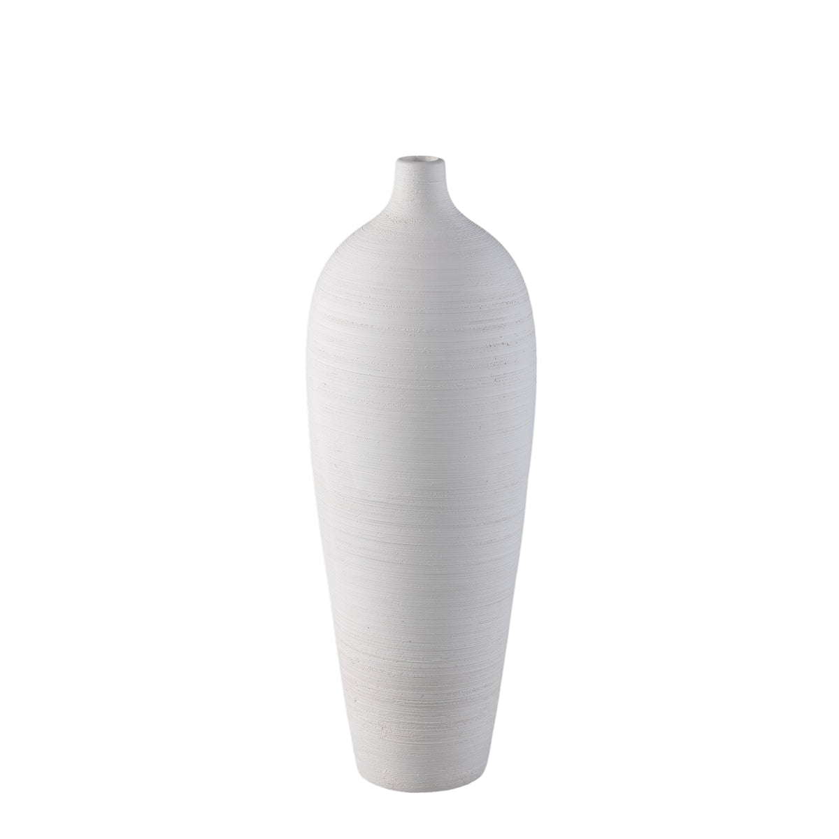 Bottle Vase Cavinn Ceramic White Ø18cm x H49cm PTMD
