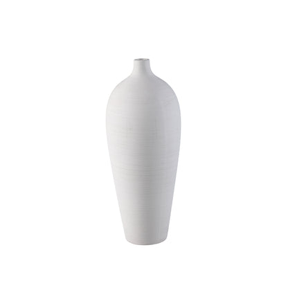 Bottle Vase Cavinn Ceramic White Ø18cm x H44cm PTMD