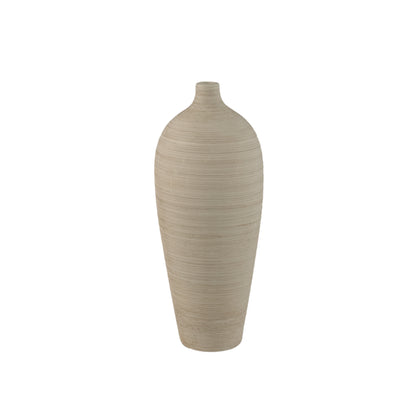 Bottle Vase Cavinn Ceramic Beige Ø18cm x H44cm PTMD
