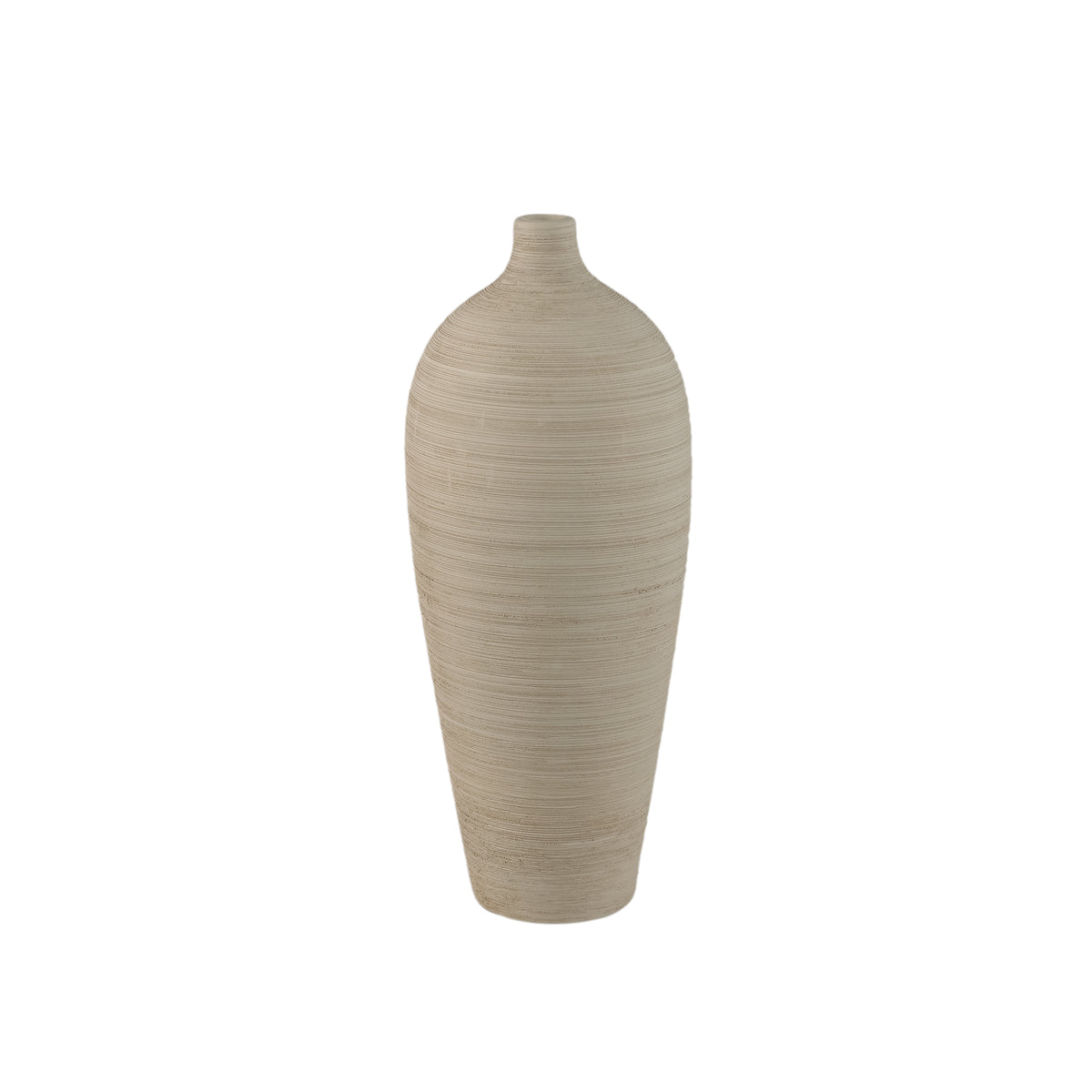 Bottle Vase Cavinn Ceramic Beige Ø18cm x H44cm PTMD