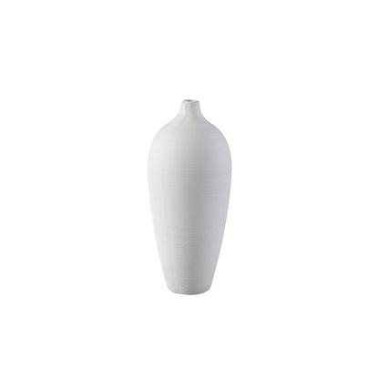 Bottle Vase Cavinn Ceramic White Ø15cm x H35cm PTMD