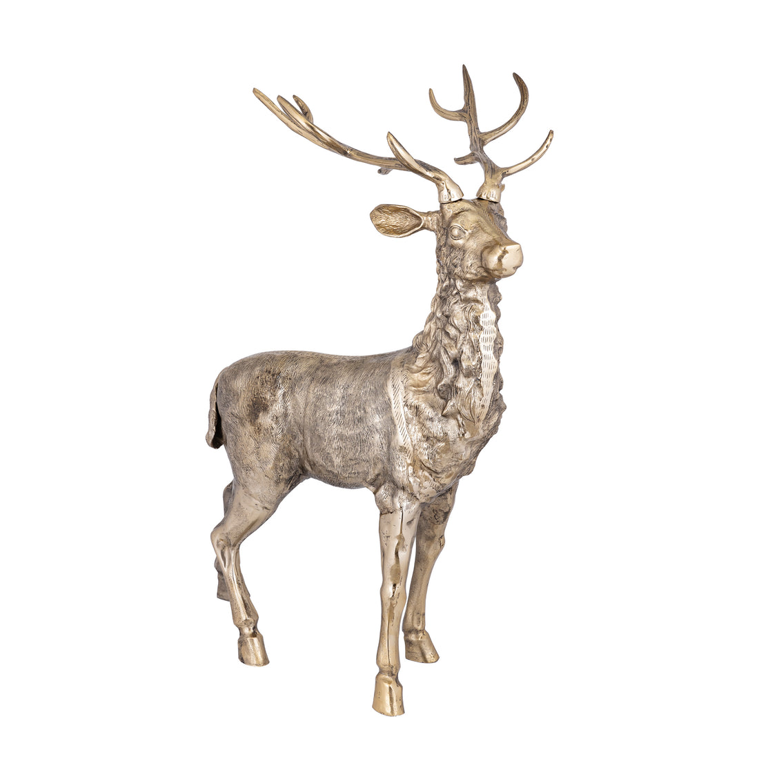 Khary Metal Gold Reindeer Statue Large PTMD