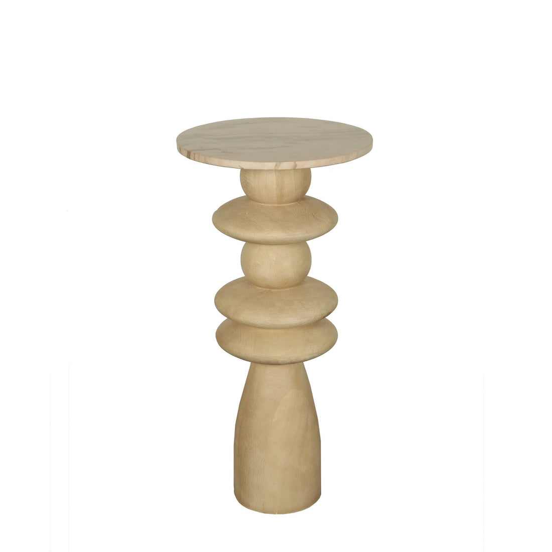 Side table Callain Natural Mango Wood Marble PTMD