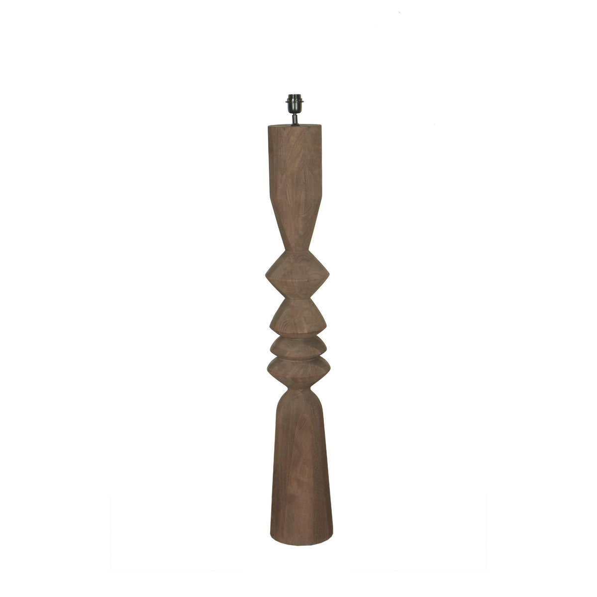 Floor Lamp Elaine Brown Mango Wood Round Base H130cm PTMD