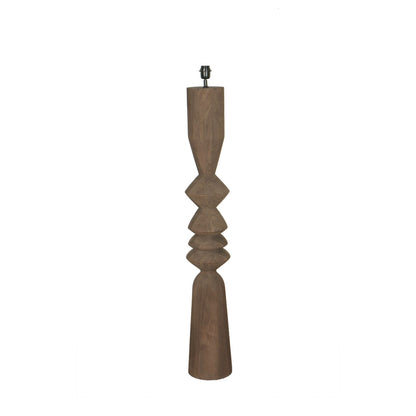 Floor Lamp Elaine Brown Mango Wood Round Base H130cm PTMD