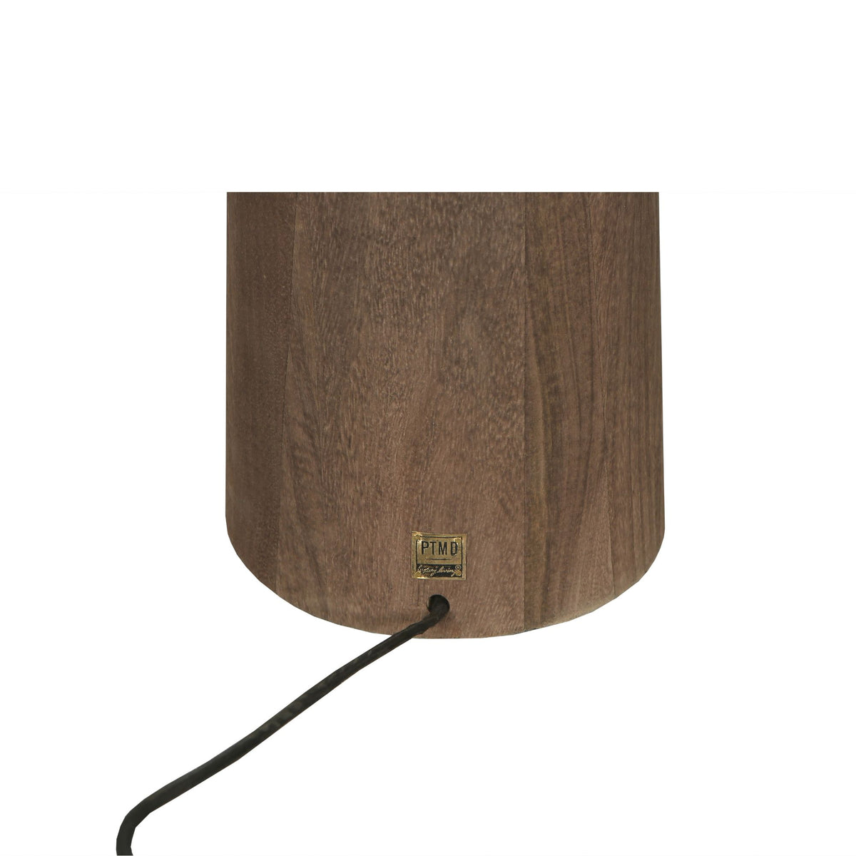 Floor Lamp Elaine Brown Mango Wood Round Base H130cm PTMD