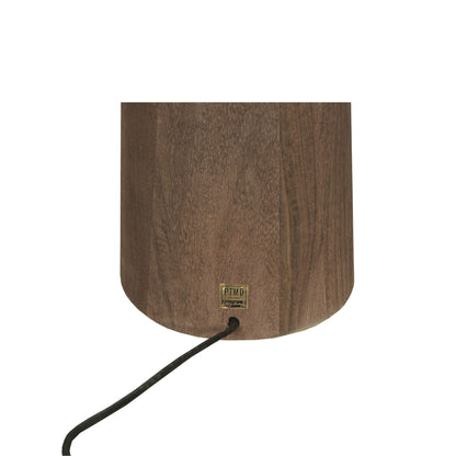Floor Lamp Elaine Brown Mango Wood Round Base H130cm PTMD