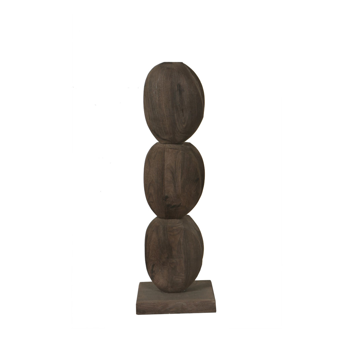 Kodey Brown Mango Wood Circle Shaped Statue PTMD
