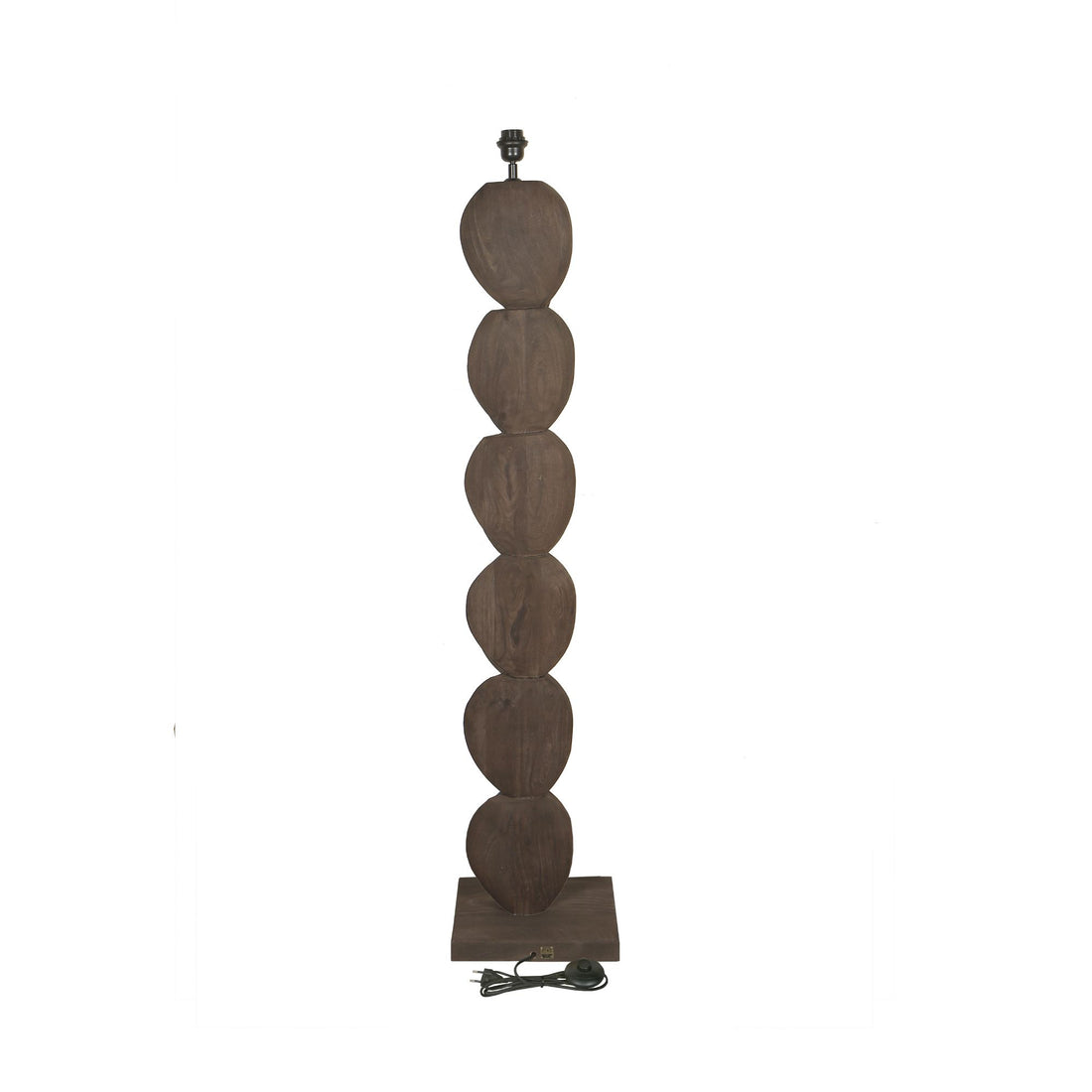 Floor Lamp Kodey Brown Mango Wood Base PTMD