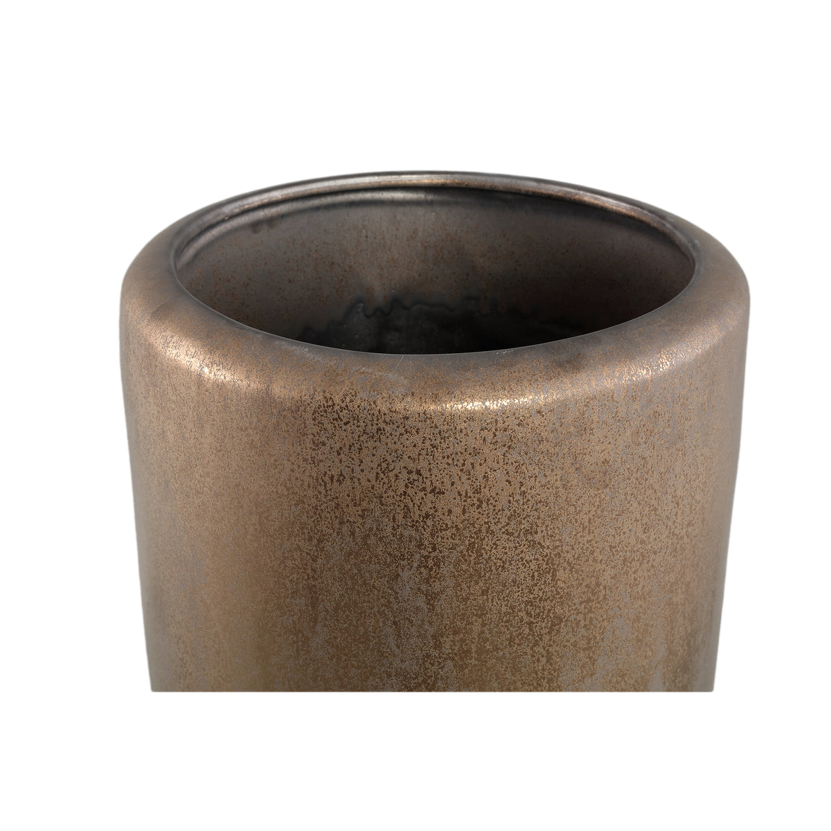 Kyleigh Bronze Round Ceramic Pot Smooth High XL PTMD