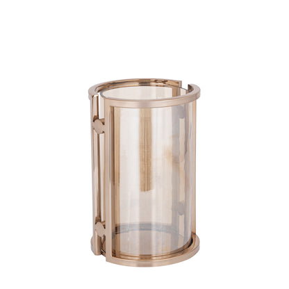 Jarie Brown/Gold Stainless Steel Frame Lantern Small PTMD