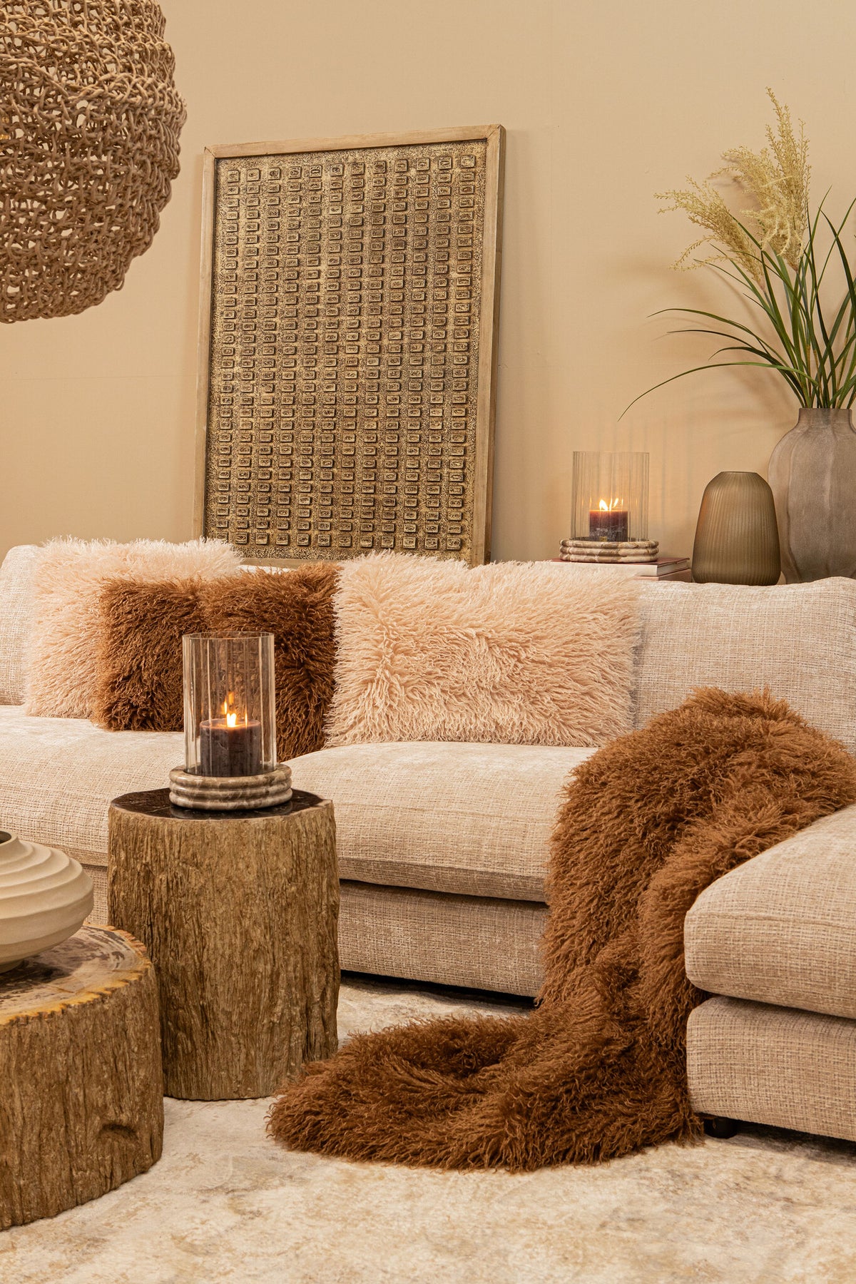 Pot Kody Beige Stone Wash casted alu ribbed pot L PTMD