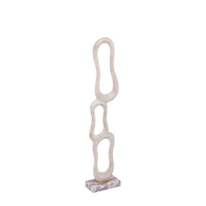 Camare Abstract Design Cast Aluminum Beige Medium PTMD