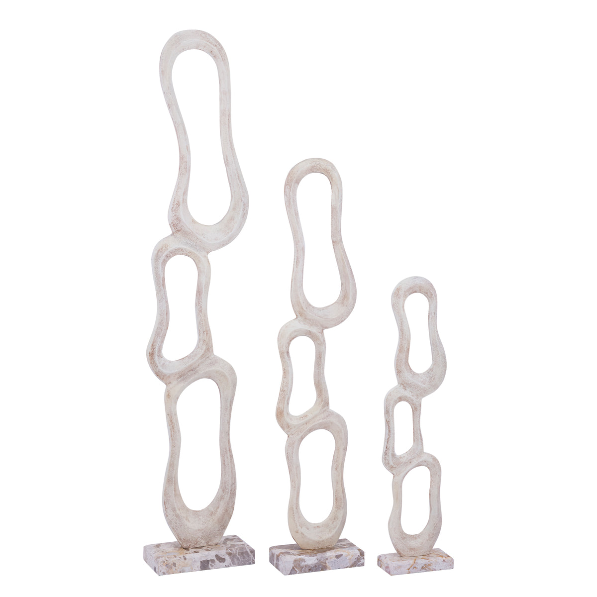 Camare Abstract Design Cast Aluminum Beige Medium PTMD