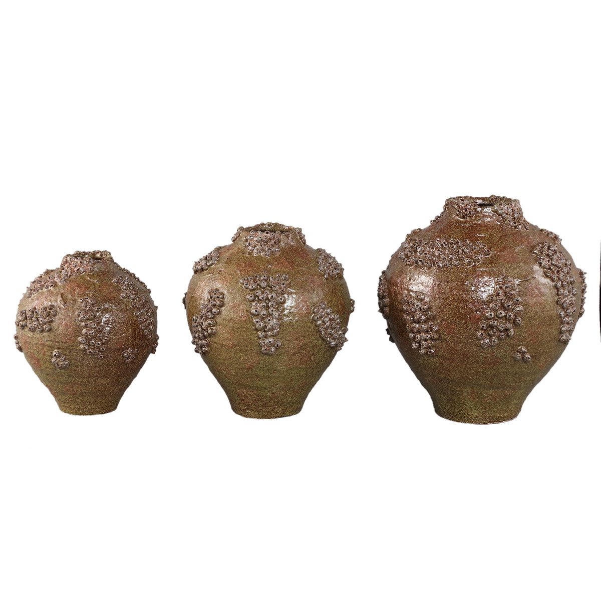 Deisy Vase Green Ceramic Coral Finish Large PTMD