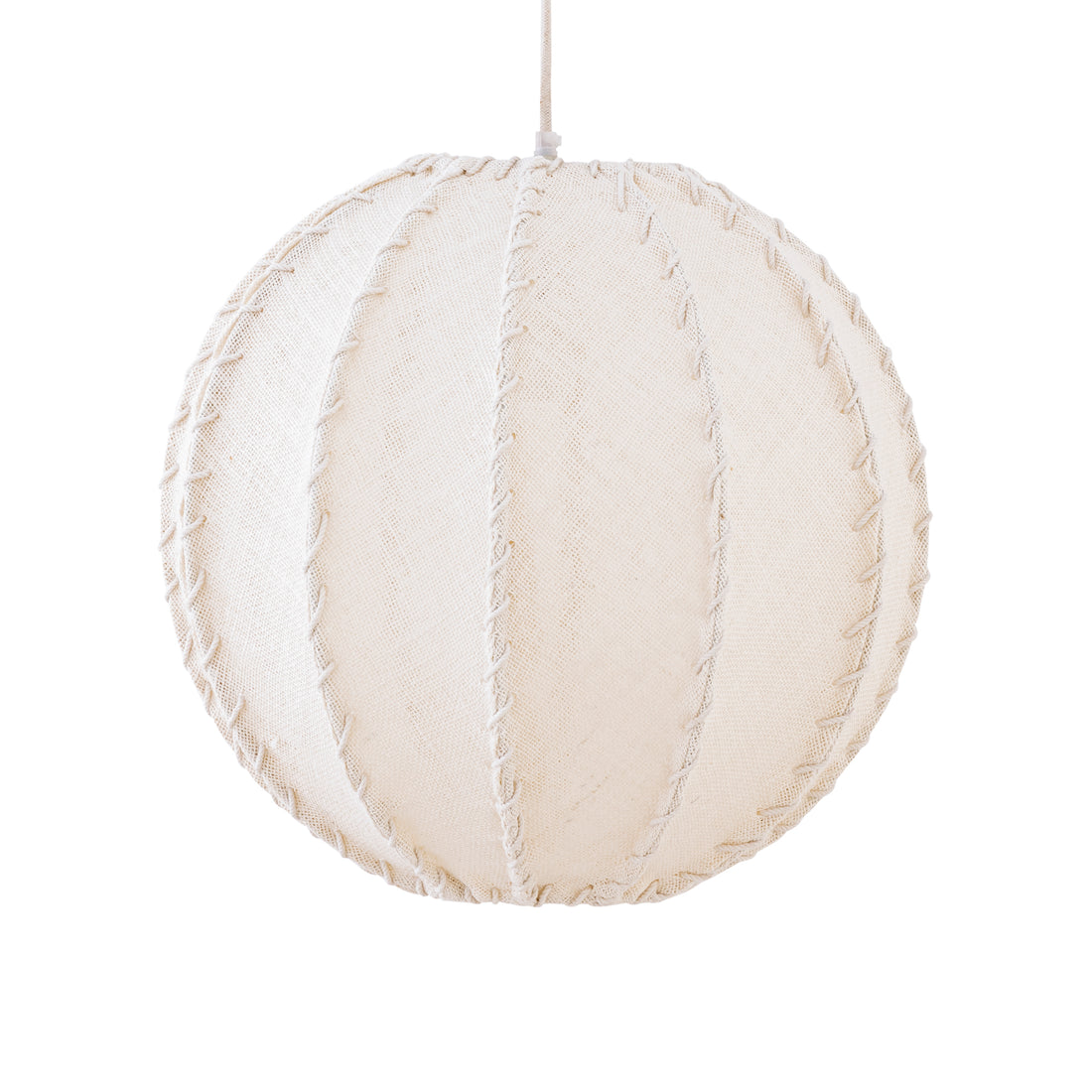 Myka Cream Jute Pendant Light Globe-Shaped Small PTMD