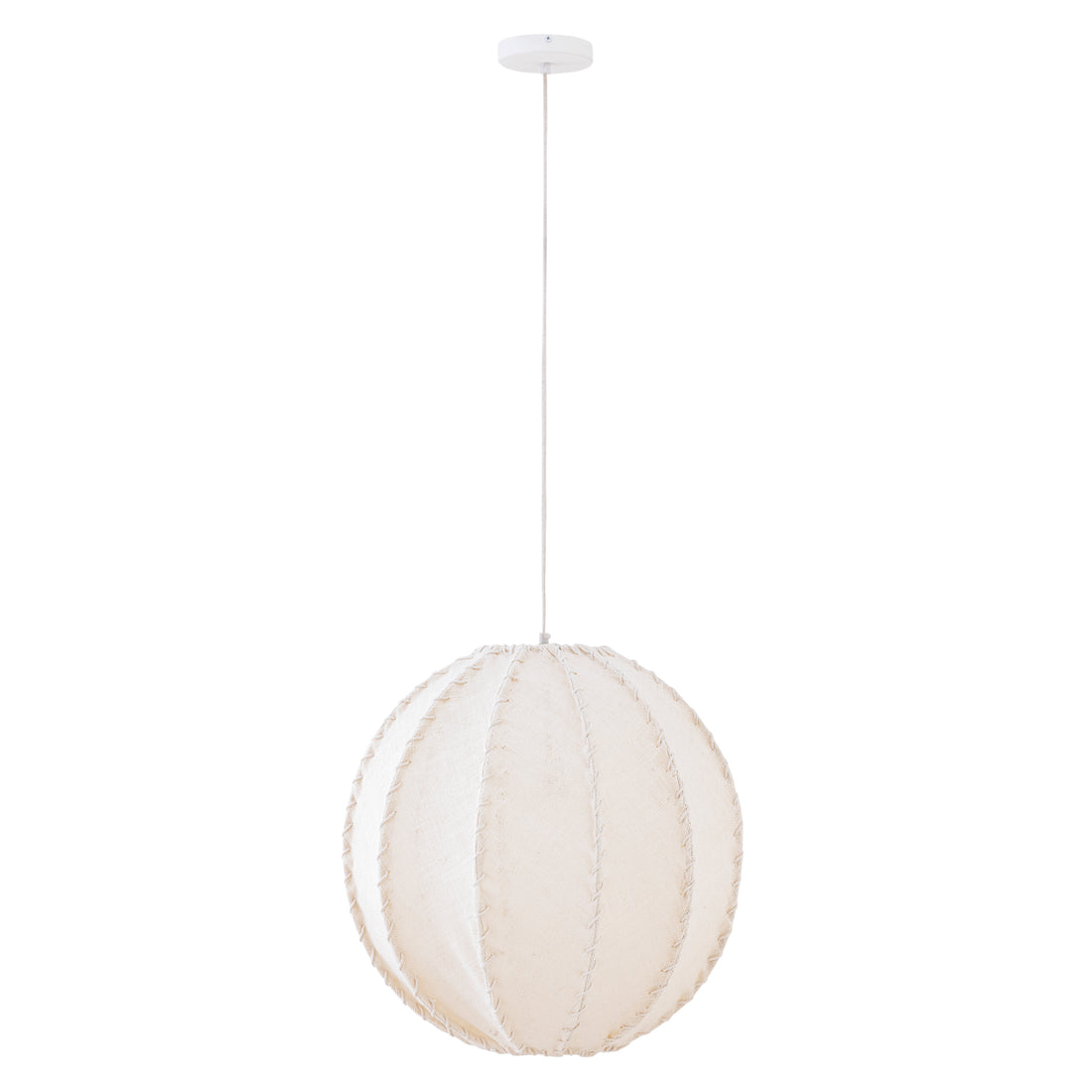 Myka Cream Jute Pendant Light Globe-shaped Large PTMD