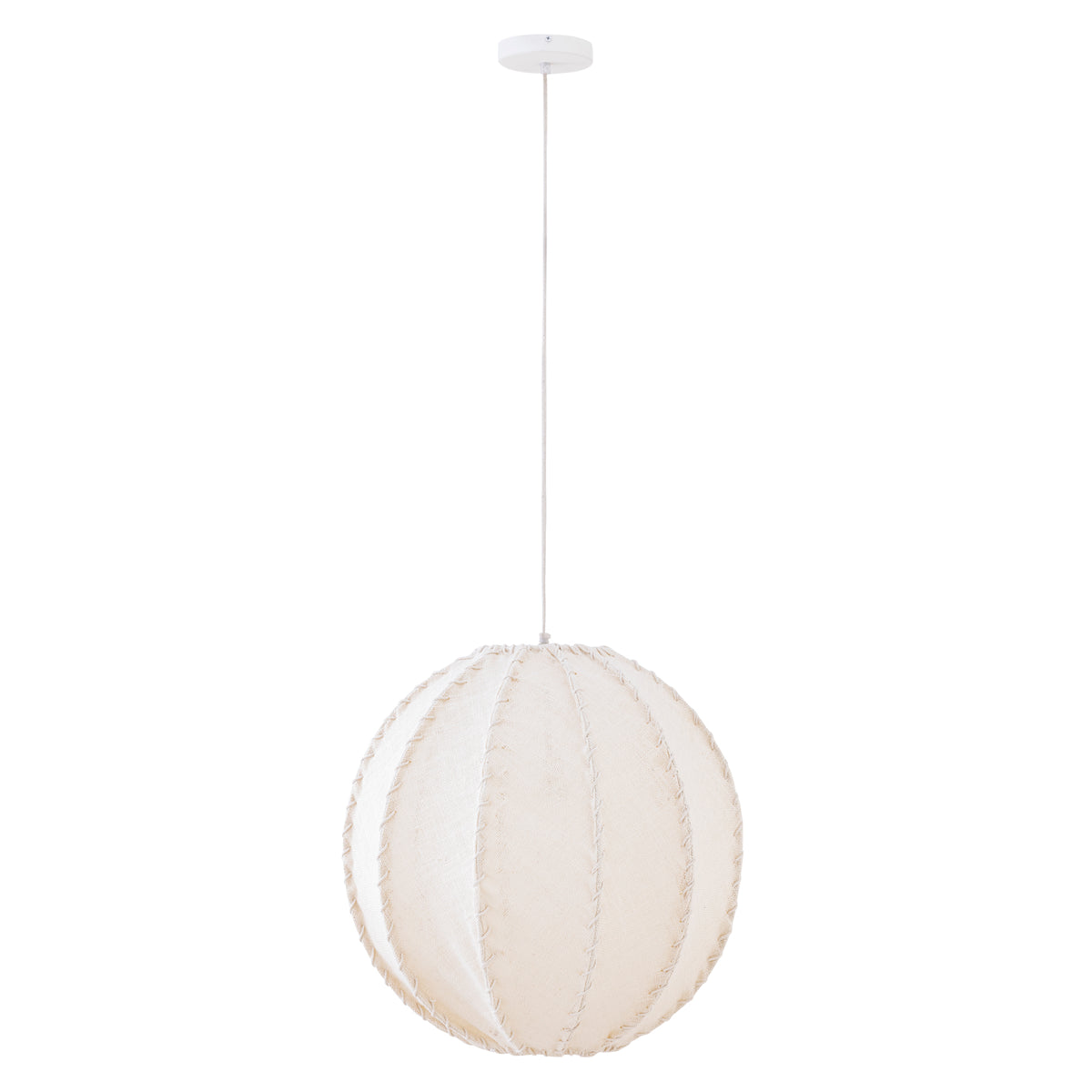 Myka Cream Jute Pendant Light Globe-shaped Large PTMD