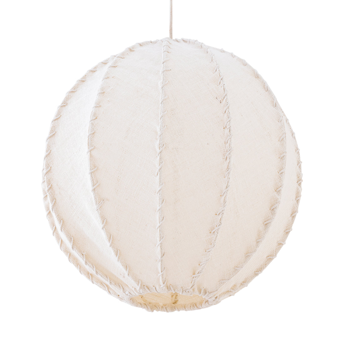 Myka Cream Jute Pendant Light Globe-shaped Large PTMD