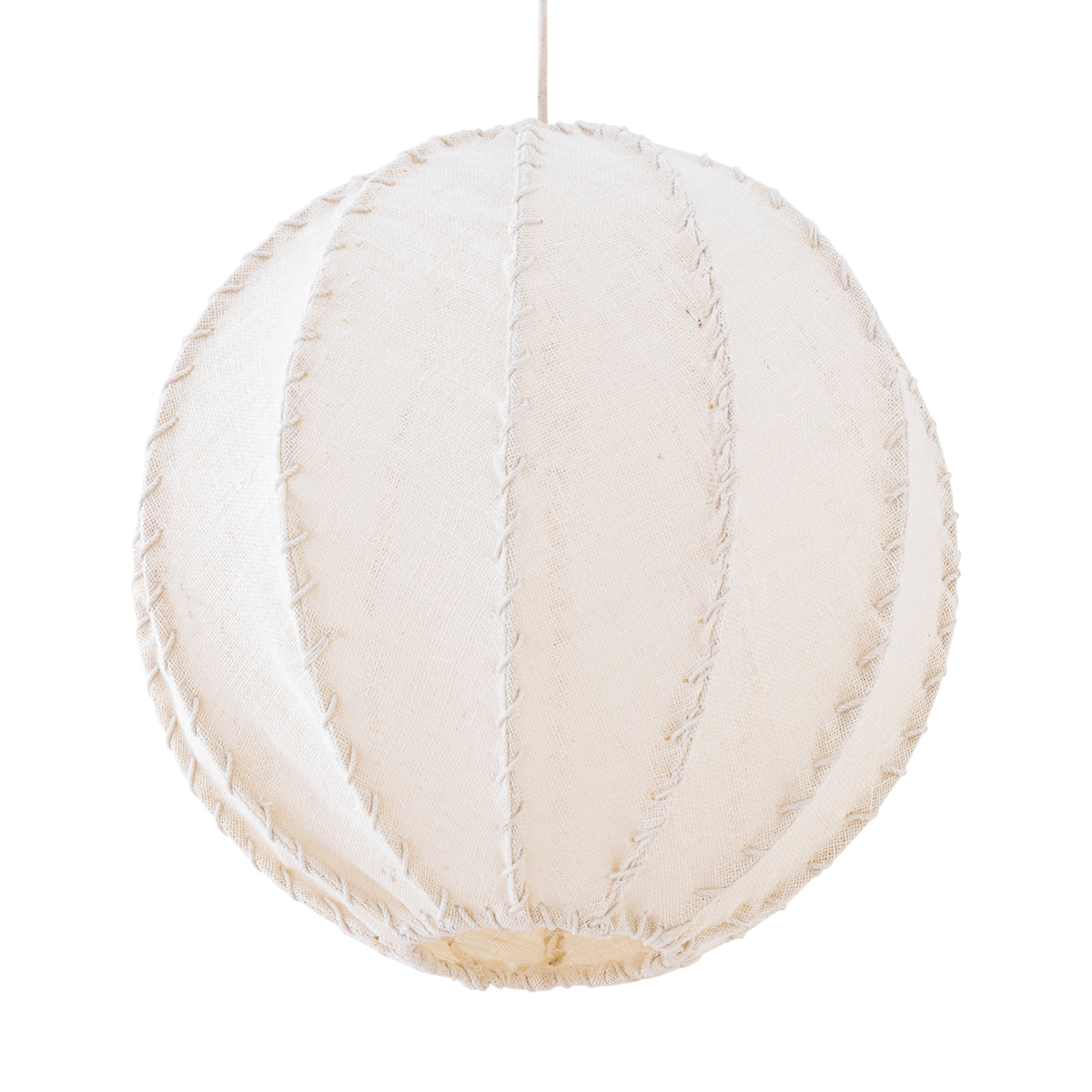 Myka Cream Jute Pendant Light Globe-shaped Large PTMD
