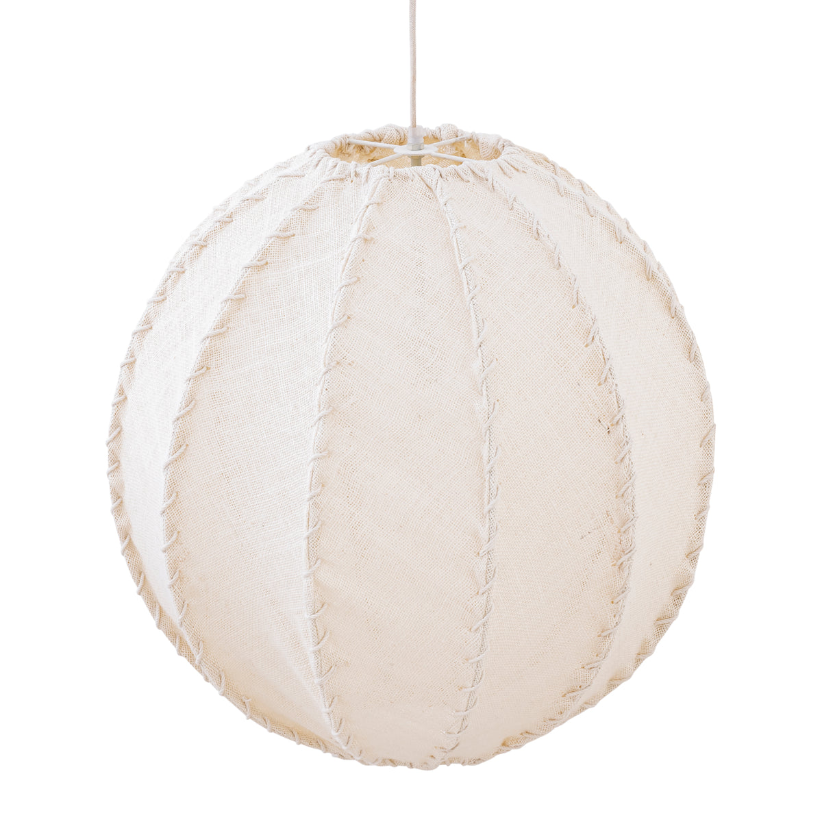 Myka Cream Jute Pendant Light Globe-shaped Large PTMD