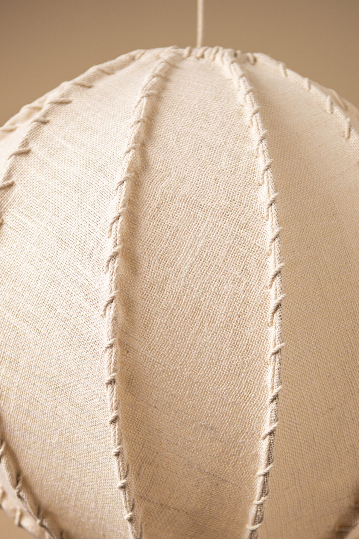 Myka Cream Jute Pendant Light Globe-shaped Large PTMD
