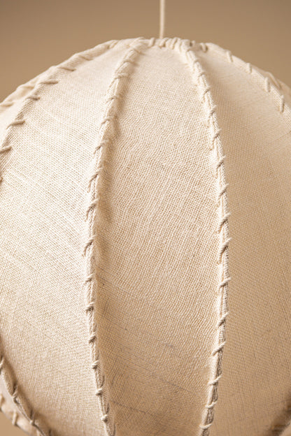 Myka Cream Jute Pendant Light Globe-shaped Large PTMD