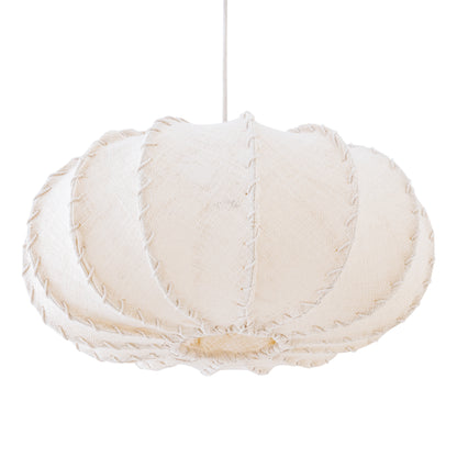 Pendant Light Myka Cream Jute Flat Round Large PTMD