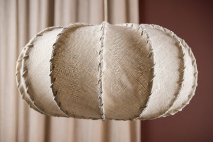 Pendant Light Myka Cream Jute Flat Round Large PTMD