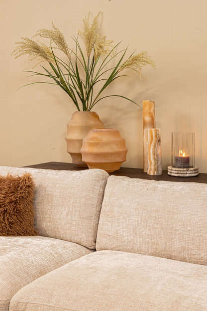 Elladie Amber Round Glass Layered Vase High PTMD