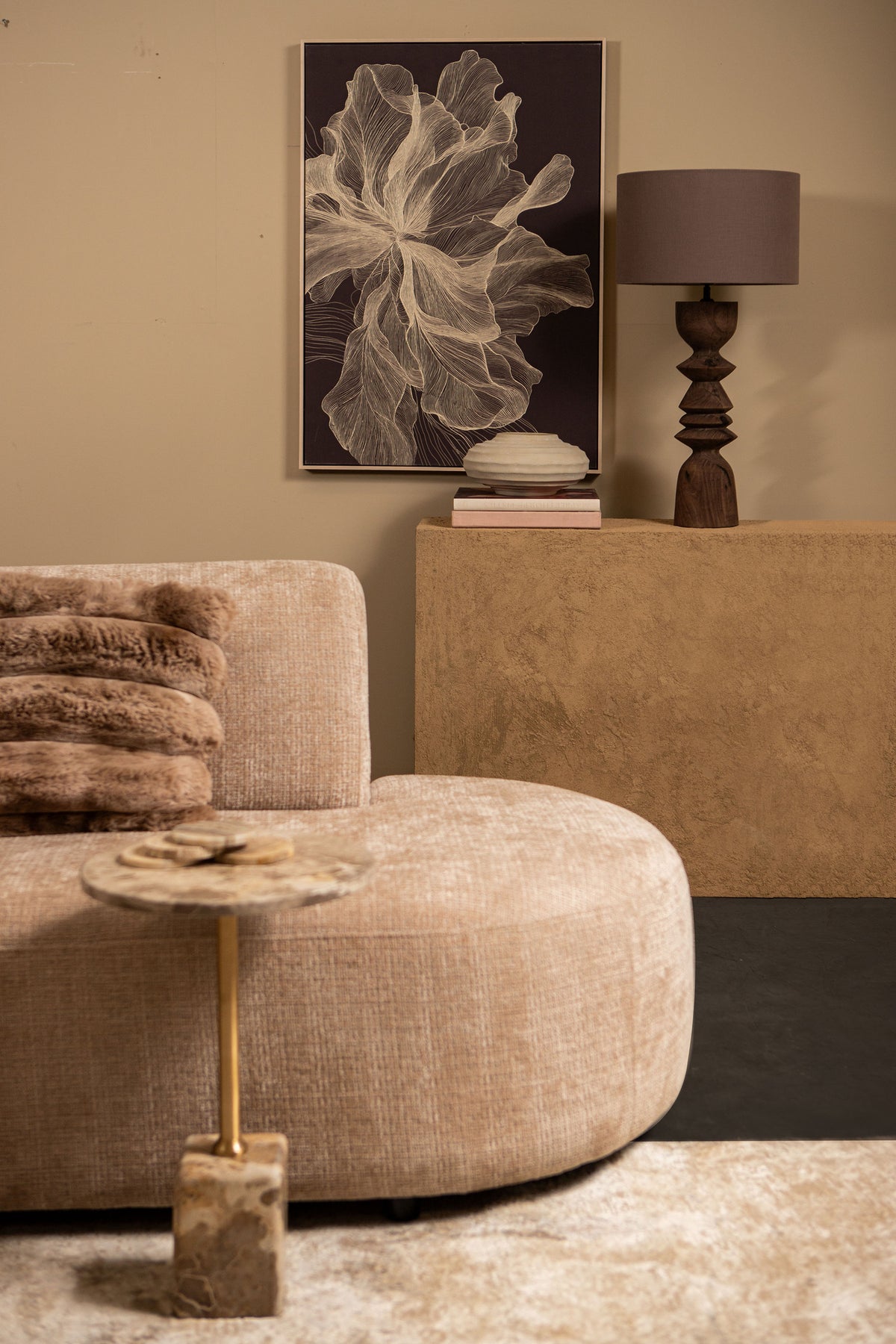 Kody Beige Stone Wash casted alu ribbed pot S PTMD
